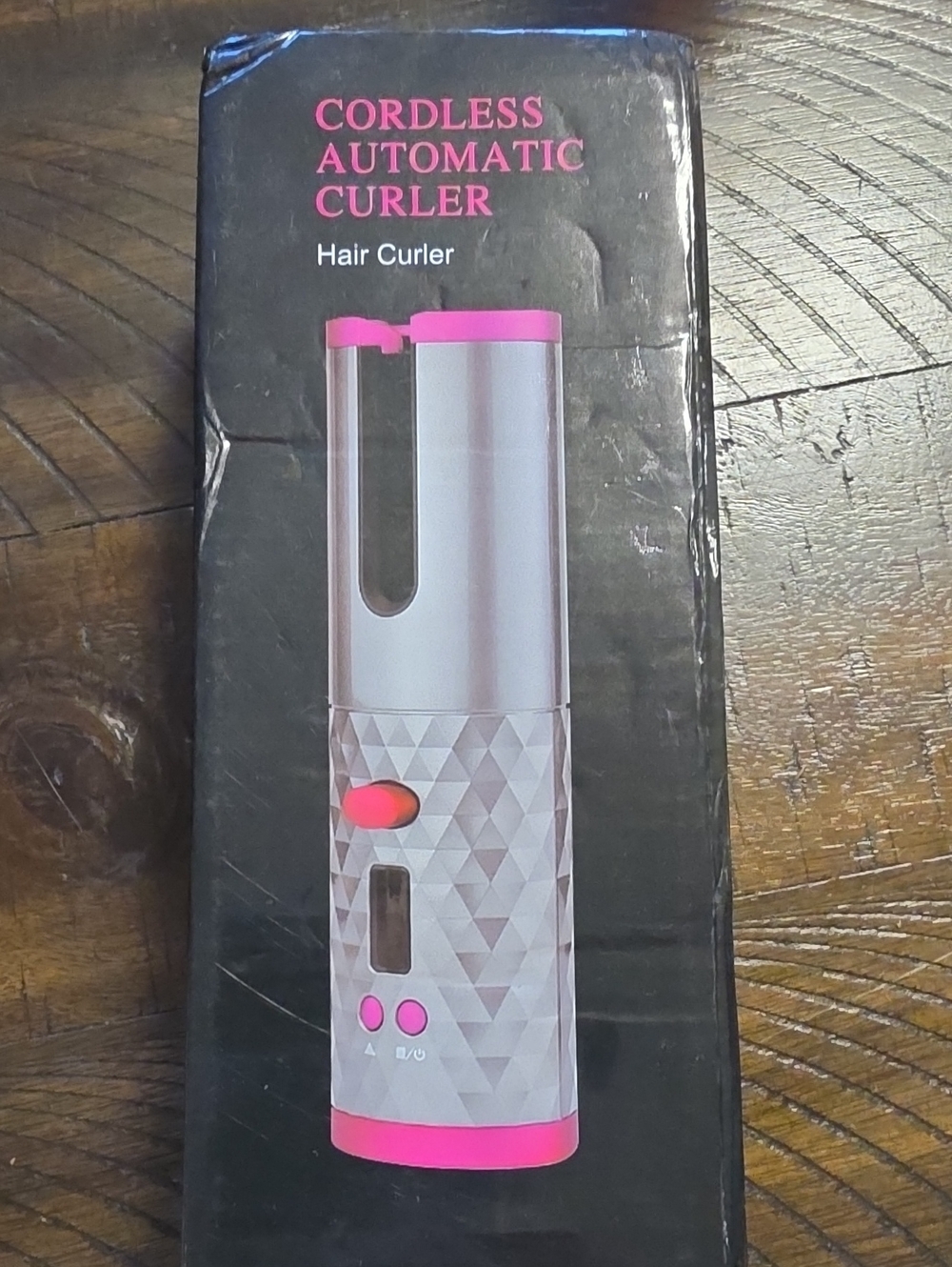 Cordless Automatic Hair Curler - Pink & Silver (TRAVEL SIZE)